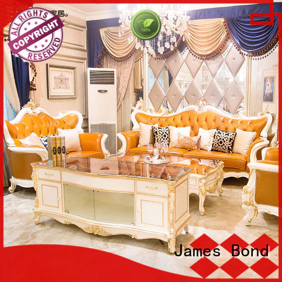 James Bond classical sofa design 14k gold and solid Light brown  A2827
