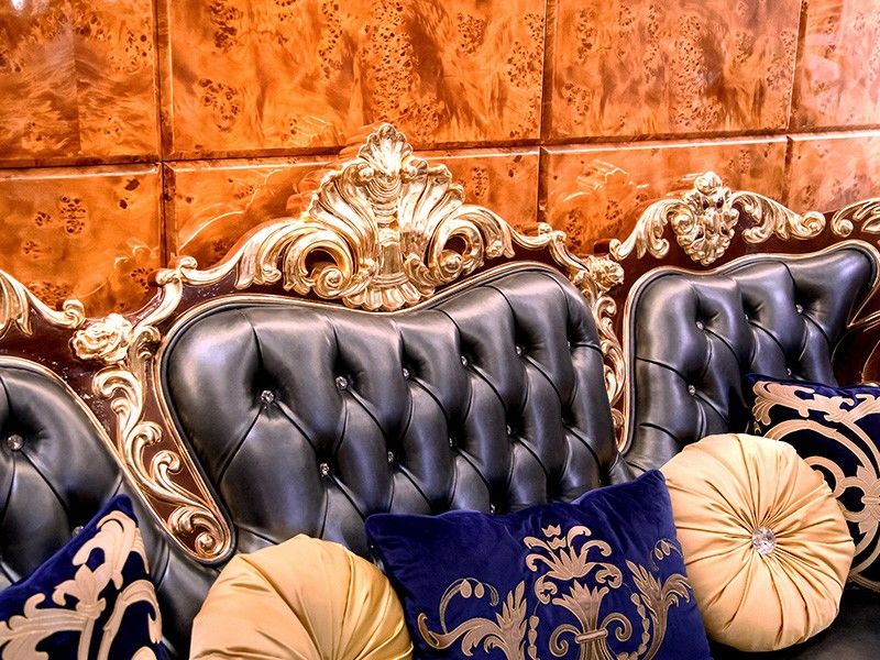modern leather chesterfield sofa factory direct supply for restaurant