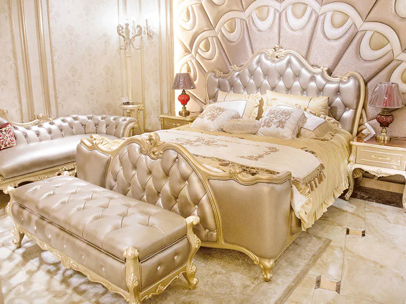 James Bond luxury king size bedroom sets factory for hotel