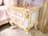 James Bond  Classical bedside table 14k gold and solid wood  JP625 （White）