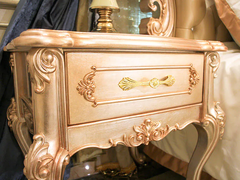 James Bond solid wood classic bedside table wholesale for villa
