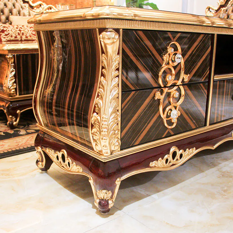 Top Quality Pure Manual Carving Classic TV Cabinet -James Bond Furniture