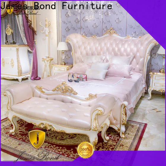 James Bond jp659 king size bed frame wheels factory for villa