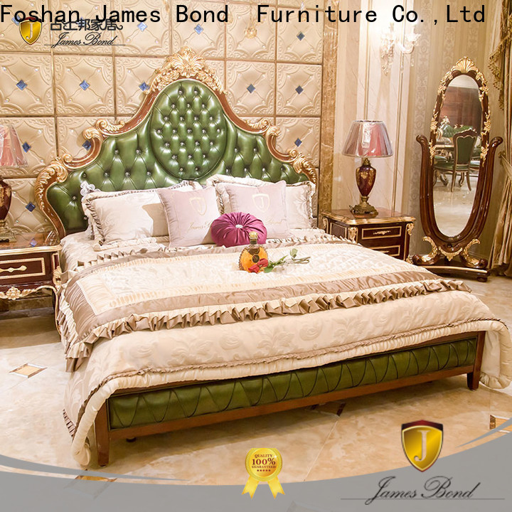James Bond Custom european size double bed frame manufacturers for hotel