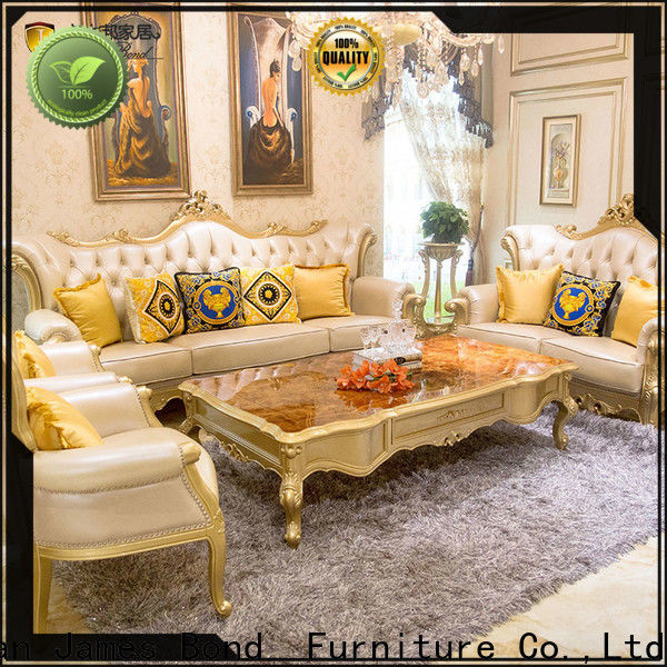 James Bond a2810 traditional tufted leather sofa factory for restaurant