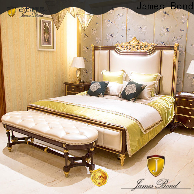 Top modern italian designer double bed gold manufacturers for apartment
