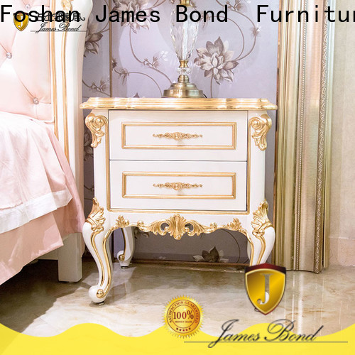 James Bond designs black glass bedside table manufacturers for villa