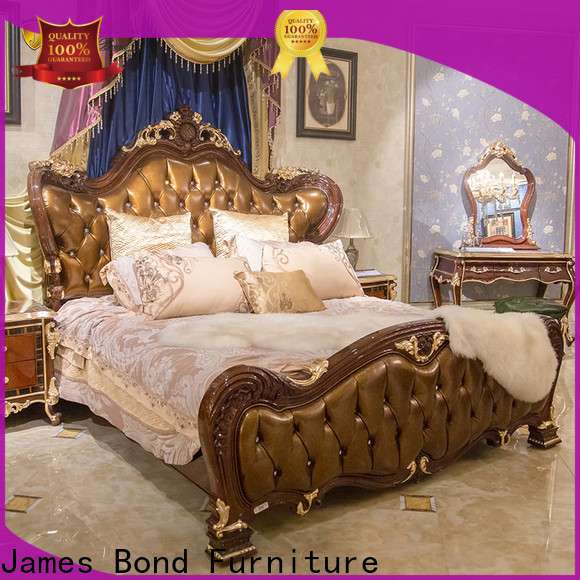 James Bond brownwhite bed classic style for business for hotel