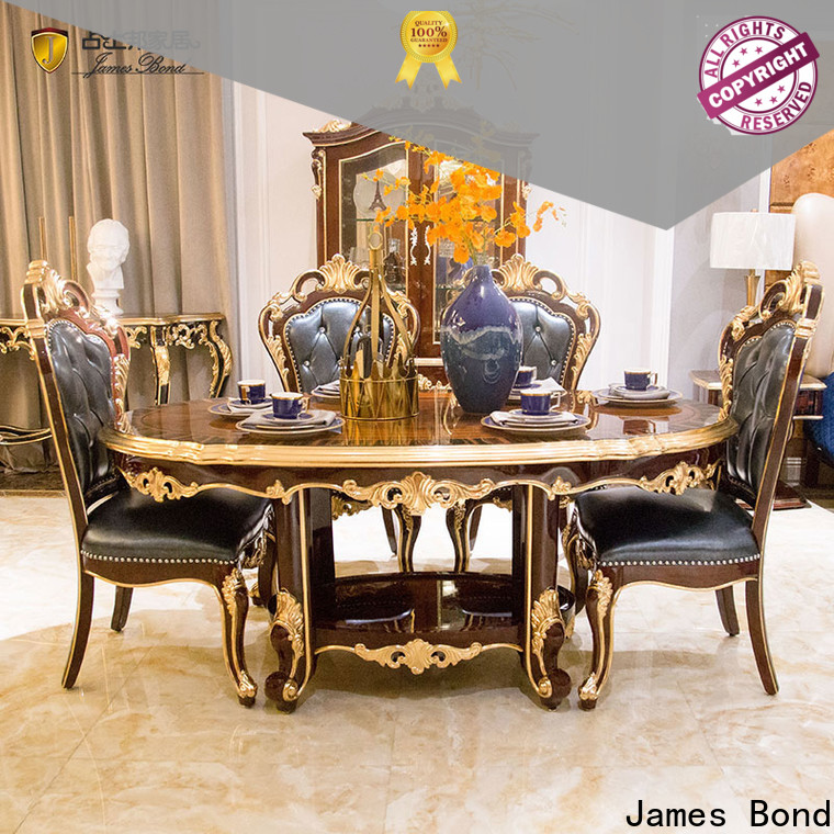 James Bond solid chrome dining table suppliers for villa
