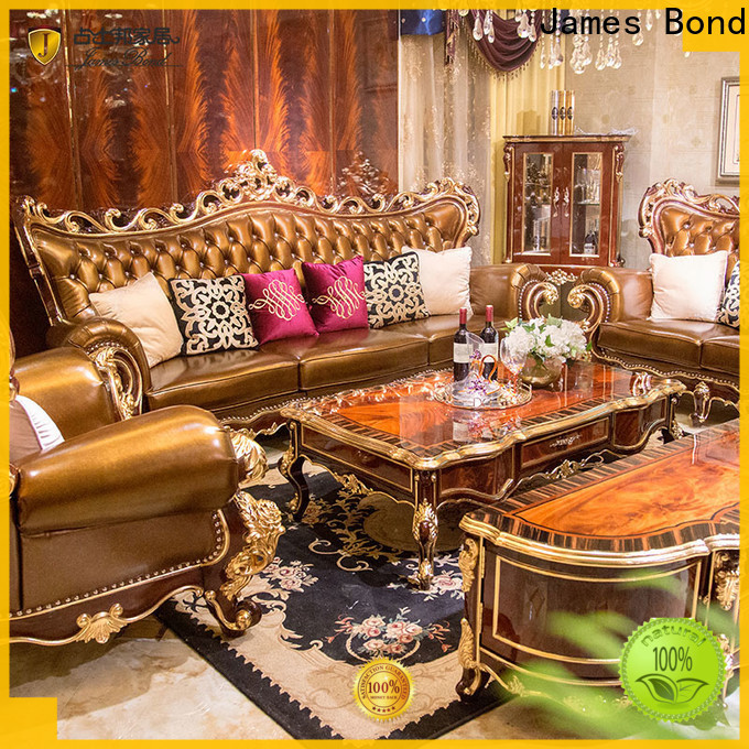 James Bond Custom traditional leather sofas furniture company for hotel