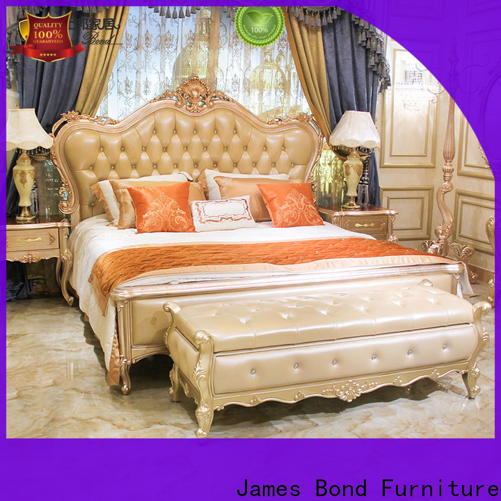 James Bond jf518 royal wooden bed supply for villa
