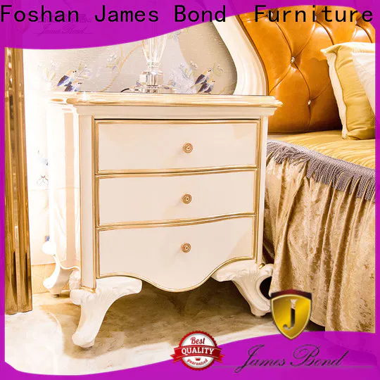 James Bond High-quality white and glass bedside tables factory for home