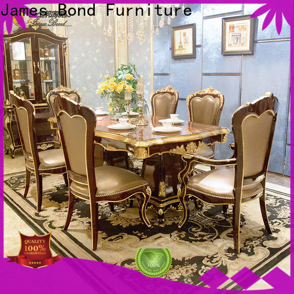 James Bond Top solid dining table suppliers for villa