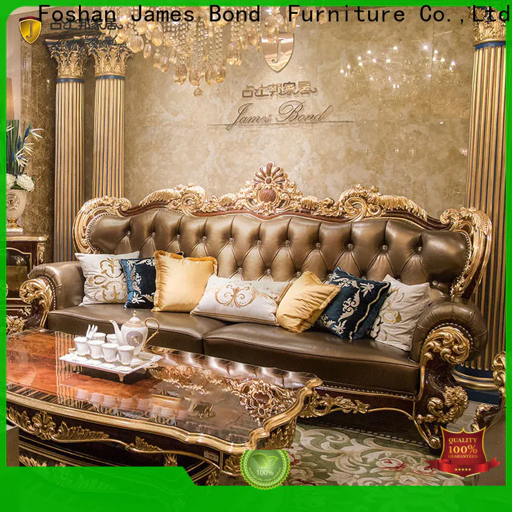 James Bond funiture traditional white leather sofa for business for guest room