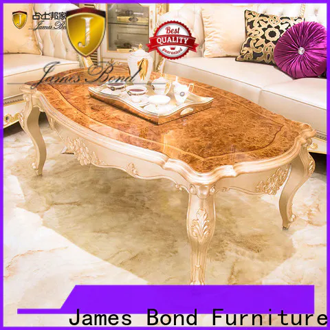 James Bond Top natural wood and glass coffee table suppliers for hotel