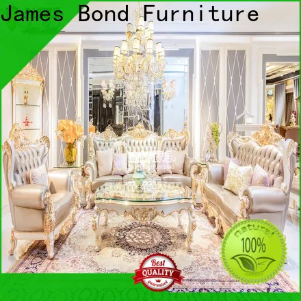 James Bond Best classic wooden sofa set supply for guest room