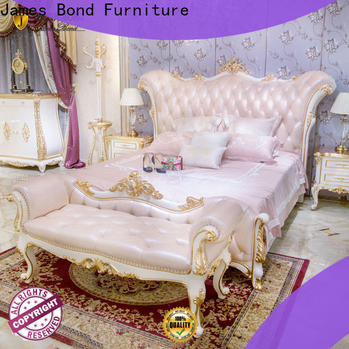 James Bond brownwhite cherrywood bed for business for apartment