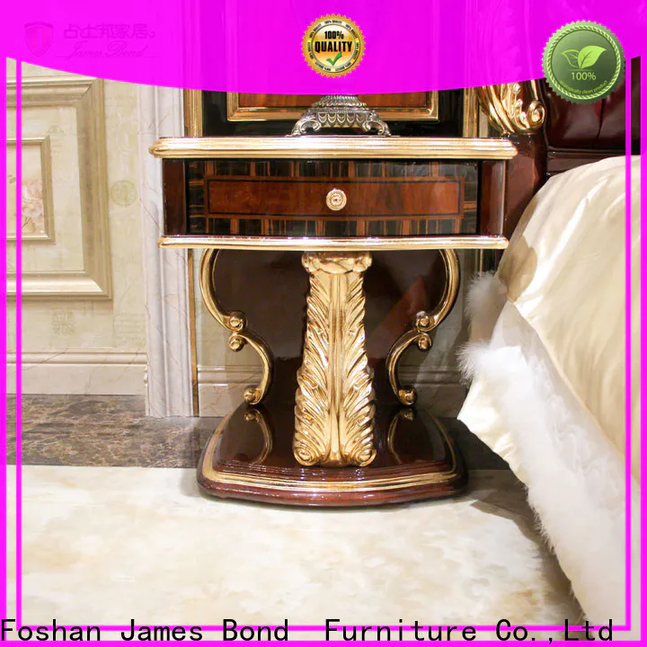 James Bond Wholesale simple white bedside table supply for hotel