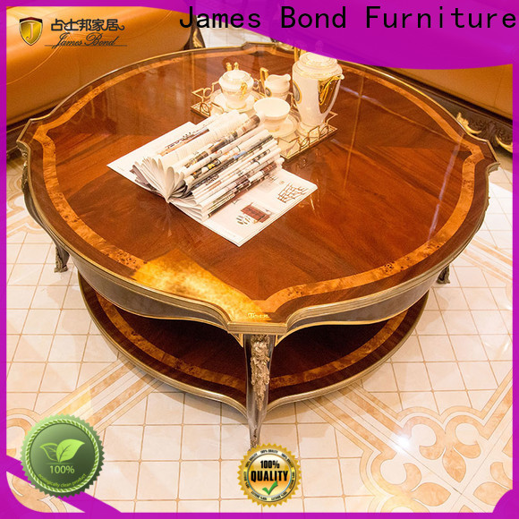 James Bond High-quality full glass coffee table for business for guest room