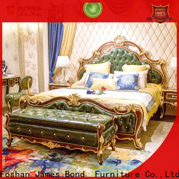 James Bond velvet luxury king size bed company for home