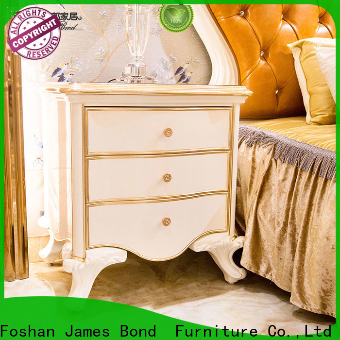 James Bond jp651（white） 4 drawer bedside table manufacturers for hotel