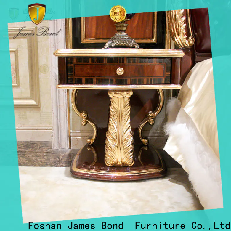 Latest french style bedside tables f093（golden） factory for home