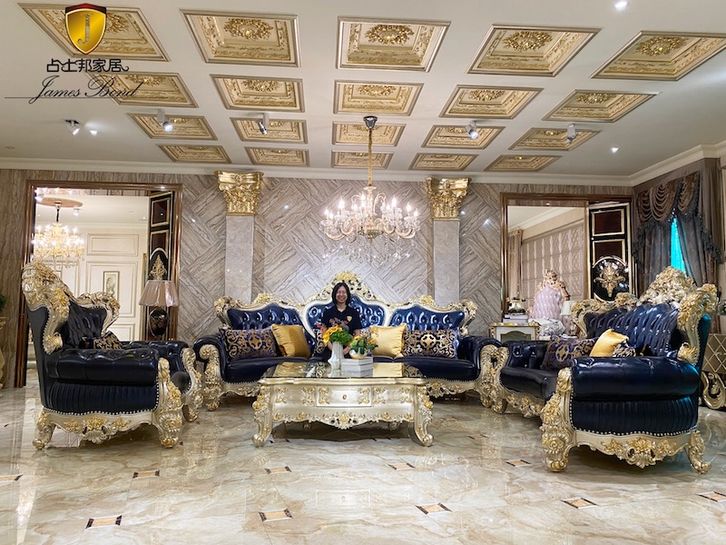 Classic Italian furniture living room luxury sofa set A2832