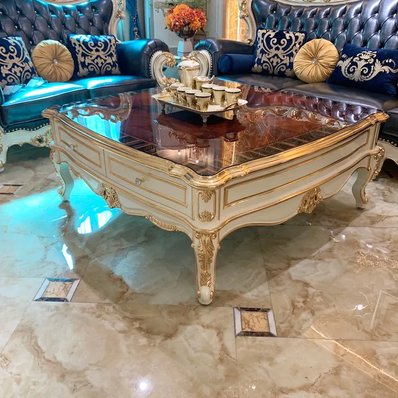 High End Italian Furniture Square Classic Coffee Table D2789