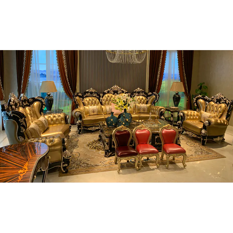 Luxury Italian furniture high value classic sofa set DS028(F818)