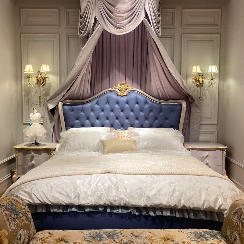 Italian Bedroom Furniture High Quality Elegant Series Classic Bed