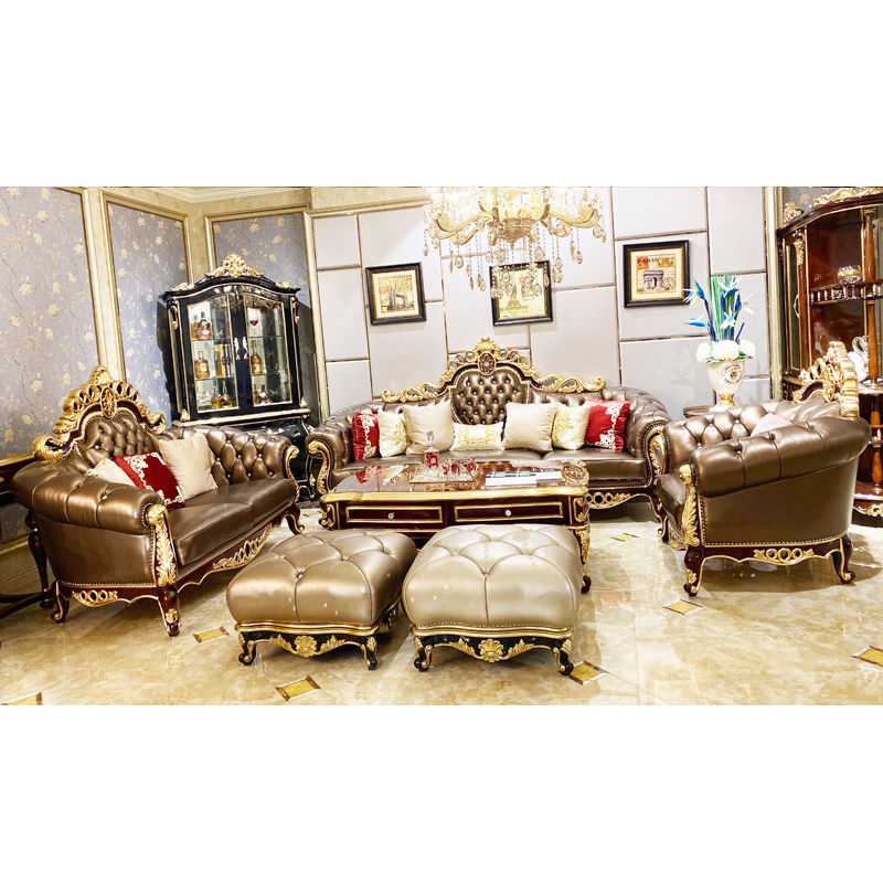 James Bond Classic sofa styles 14k gold and solid Brown /off-white JF245