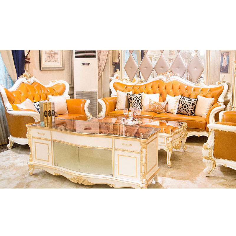 James Bond Classic italian designer sofa funiture 14k gold and solid Light brown  A2827