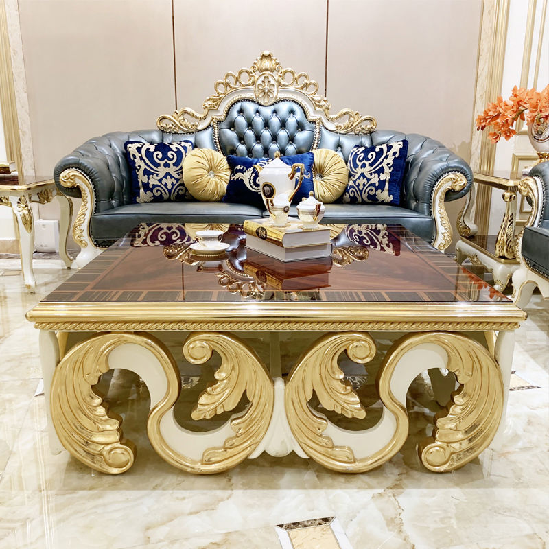 Italian Classic Furniture Luxury Hand-Carved Coffee Table F052