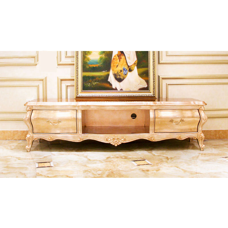 Classic TV Cabinet Design Rose Gold and Solid Wood JF03 James Bond