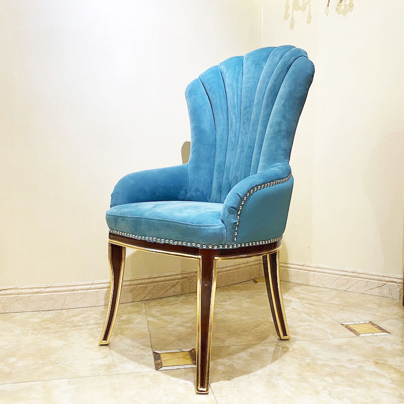 Top Quality Luxury classic dining chair JP729- made of Italian quality frosted cowhide Factory