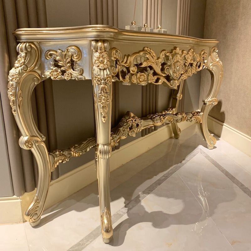 Luxury Italian furniture solid wood classic console table