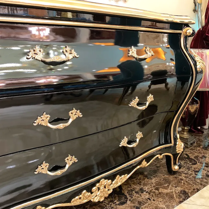 Luxury Italian Classic Black Dining Room Sideboard Manufacturer - James Bond