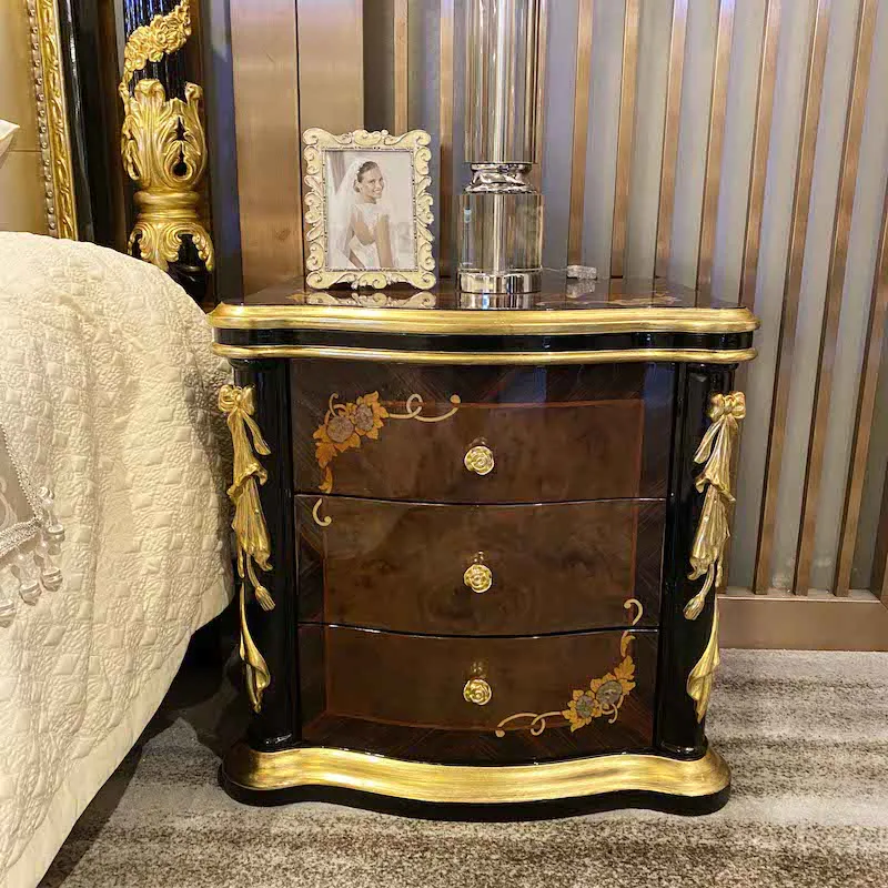 Classic bedroom luxury series bedside table P-105