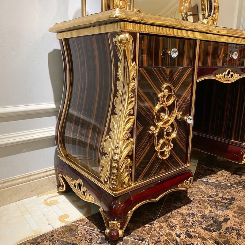 Royal furniture luxury hand-carved dressing table