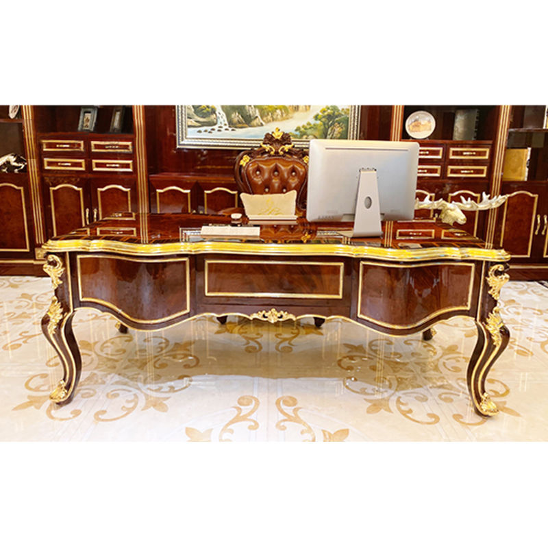 Luxury furniture pure hand-carved classic desk with strong sense of value