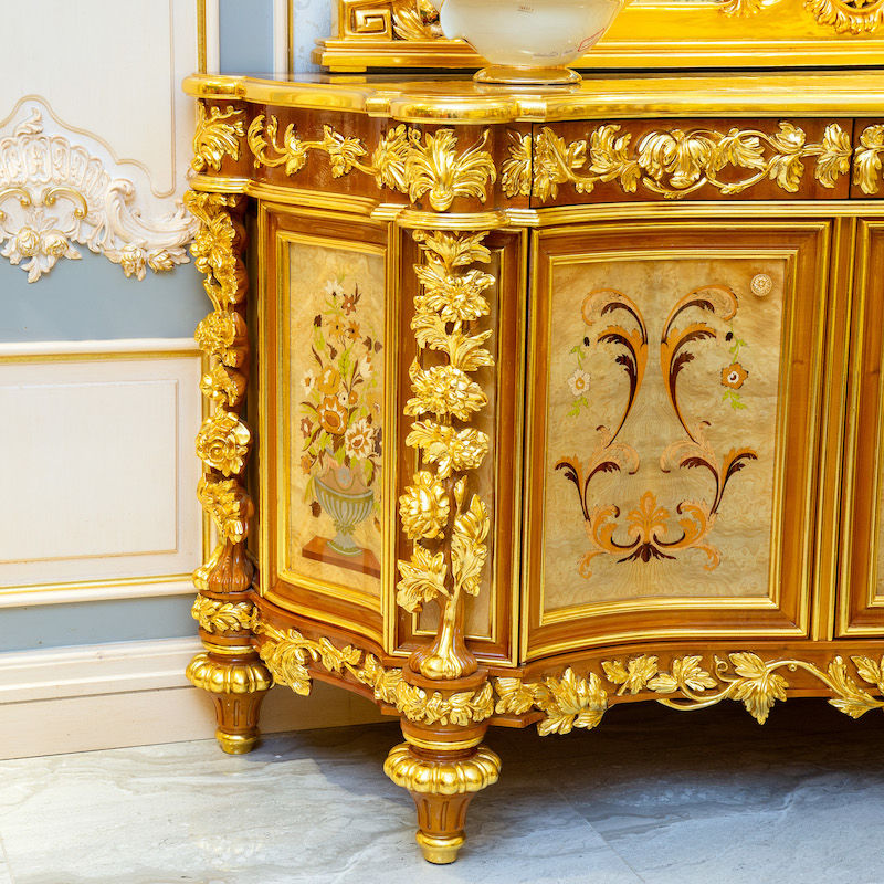 Luxury Italian Furniture Gold Leaf Furniture AS6324