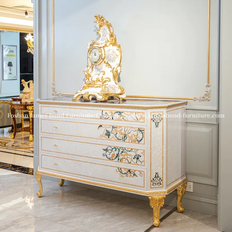 Luxury Italian Classic Sideboard Gold Leaf Furniture