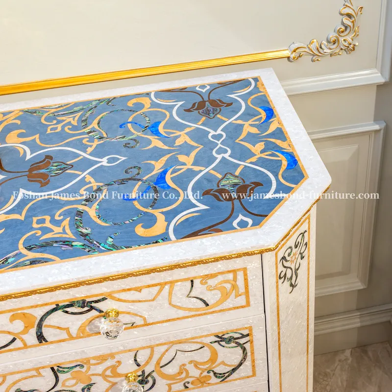 Luxury Italian Classic Sideboard Gold Leaf Furniture