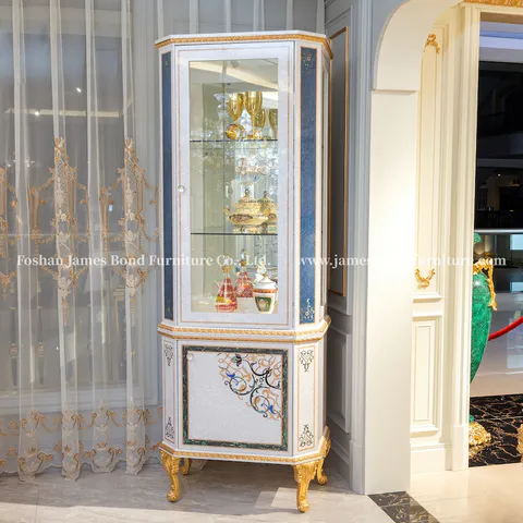 Luxury Hand-Carved Wood Wine Cabinet-James Bond Furniture