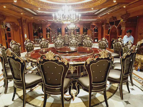 A banquet room classic furniture in a Client's villa in Vietnam