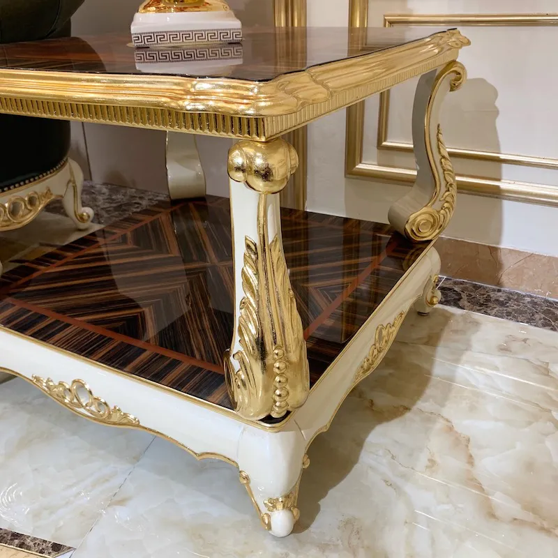 Italian Classic Furniture Luxury Hand-Carved Coffee Table