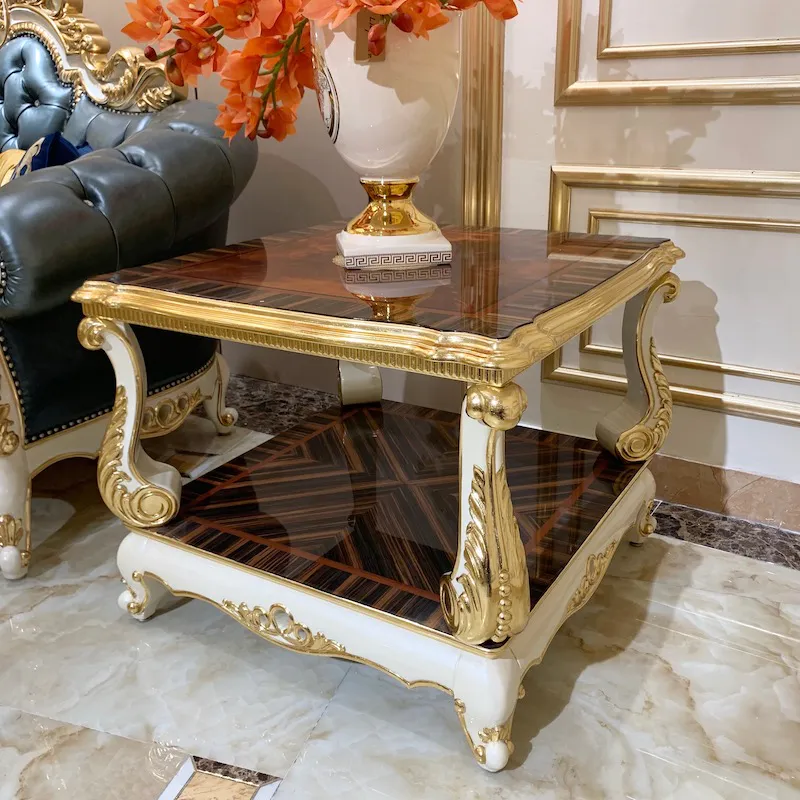 Italian Classic Furniture Luxury Hand-Carved Coffee Table