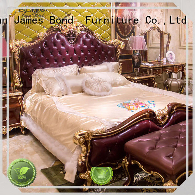 James Bond solid wood classic bed factory for apartment