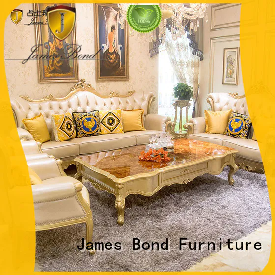 James Bond leather traditional sofa set wholesale for church