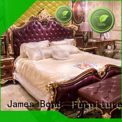 James Bond multicolor classic king size bed factory for apartment